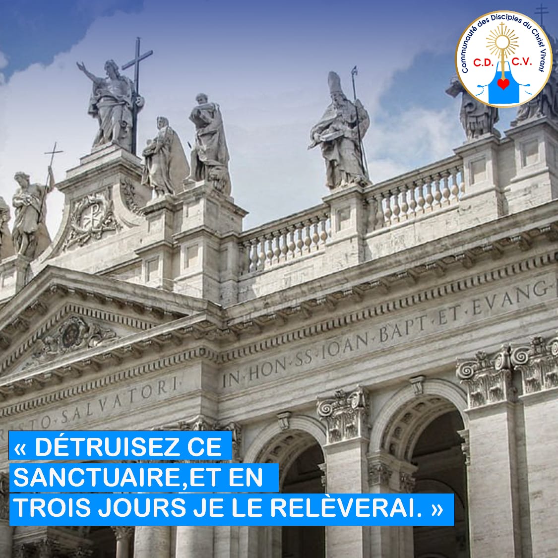 Homélie de la dédicace de la Basilique du Latran